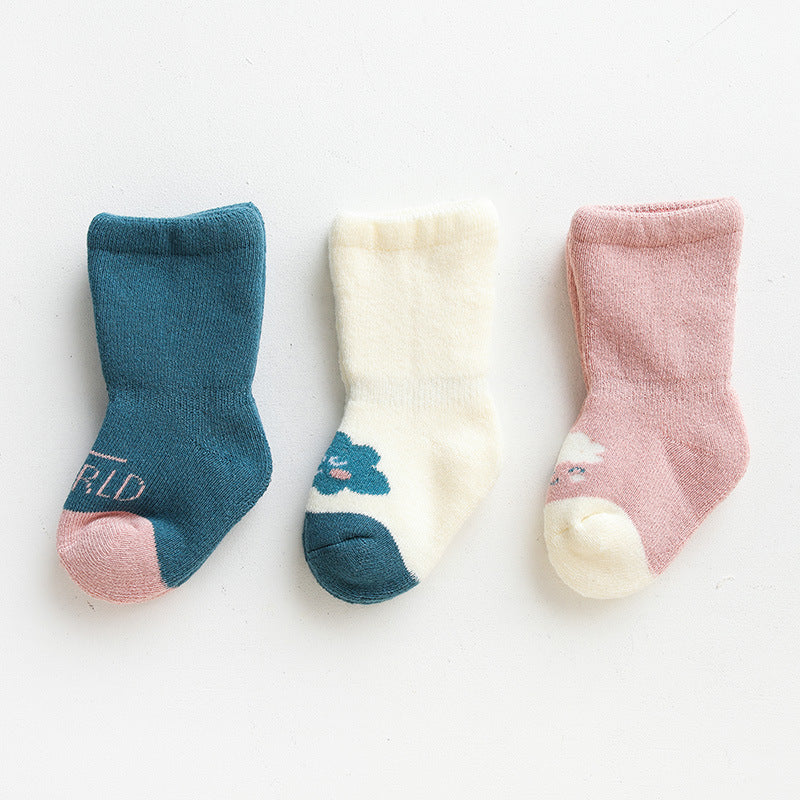 Medium Tube Combed Cotton Baby Socks Baby