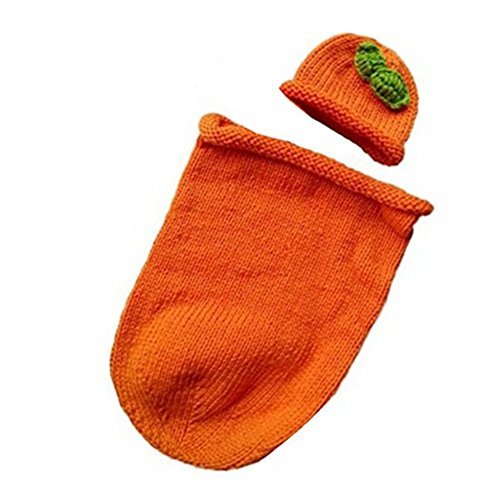 Handmade Wool Woven Baby Photo Clothing Pumpkin